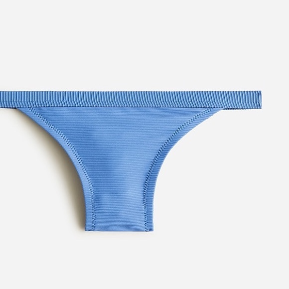 J Crew Ribbed Trim Lo Rise Hipster Full Coverage Bikini Bottom Red S (4-6) NWT - Picture 5 of 7